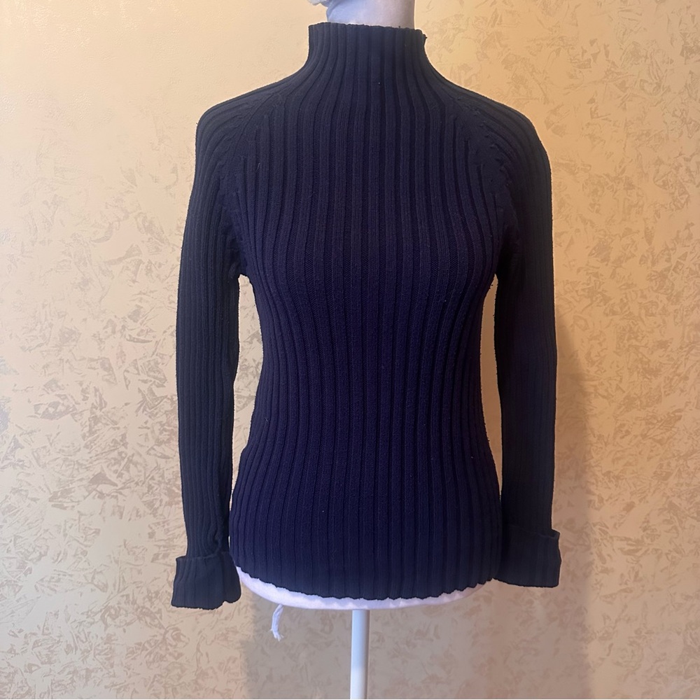 Jamie Scott Navy Ribbed Sweater